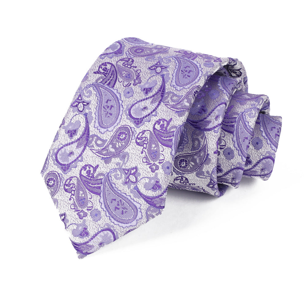 Cravate à fleurs de cajou broyée Jacquard