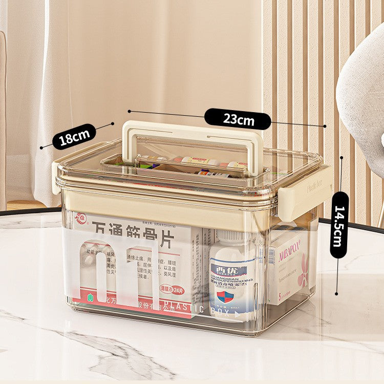 Boîte de rangement ménager Multi-niveau de médecine plastique à grande capacité Organisateur