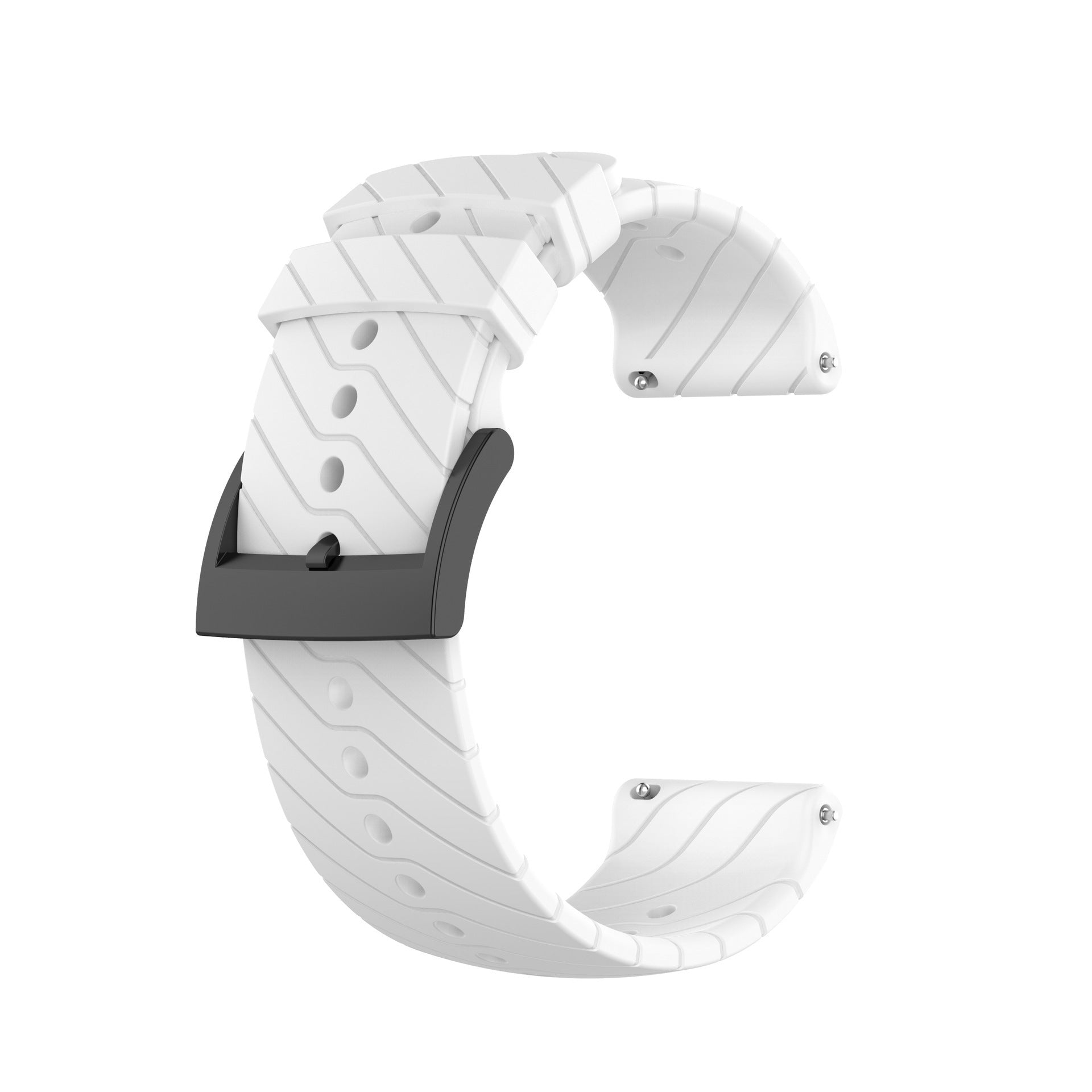 Bracelet 24mm de montre en silicone à rayures de foudre compatible avec Songatao