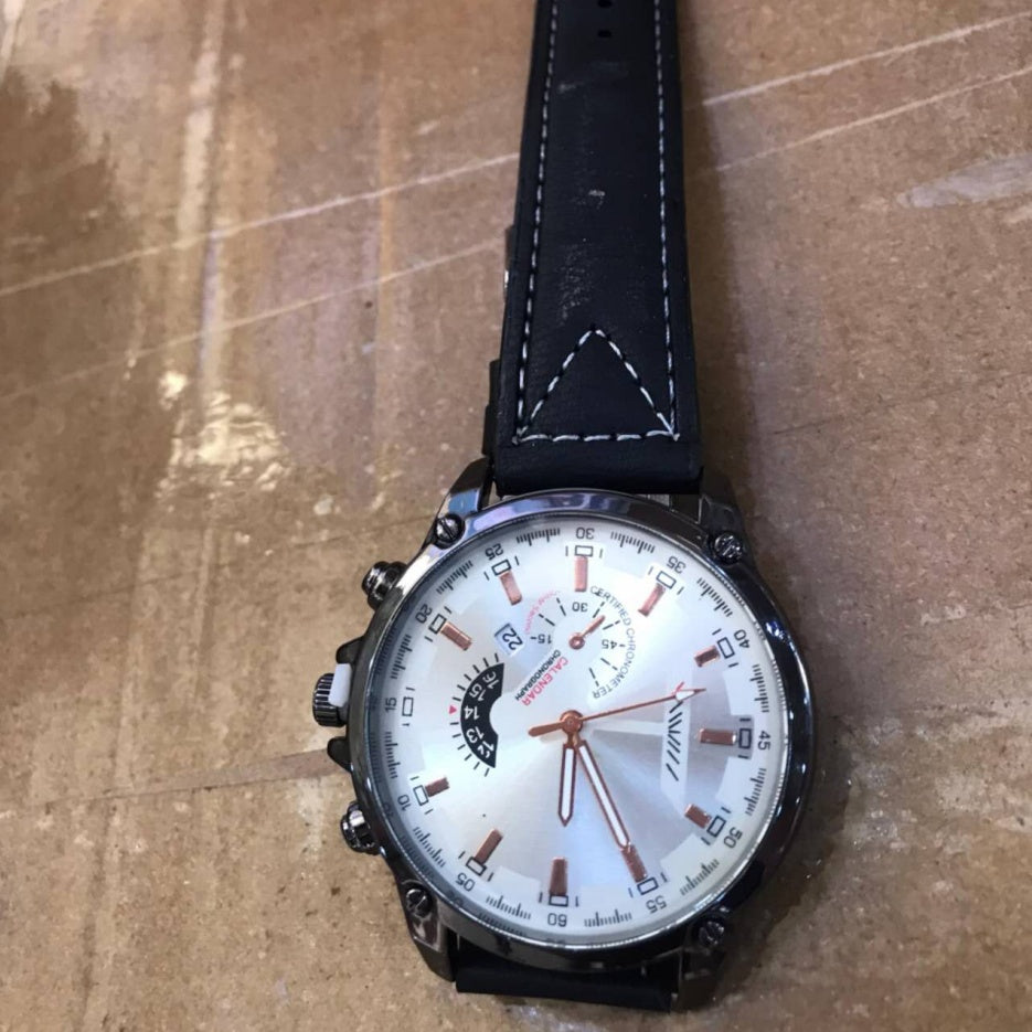 Men's Quartz Sports Leather Watch