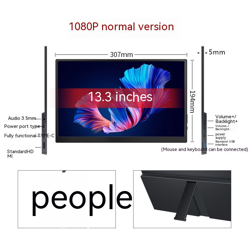 Touch Portable Monitor Mobile Phone Computer Jeu Écran d'extension externe