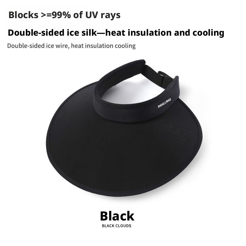 Extra grand couvercle de protection solaire creux-pliable-noir-1 pièce