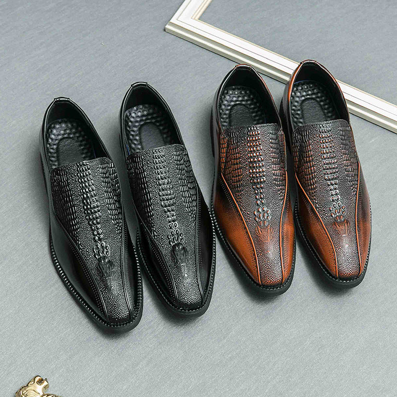 Loafer Trendy Retro British Slip-on Chaussures en cuir