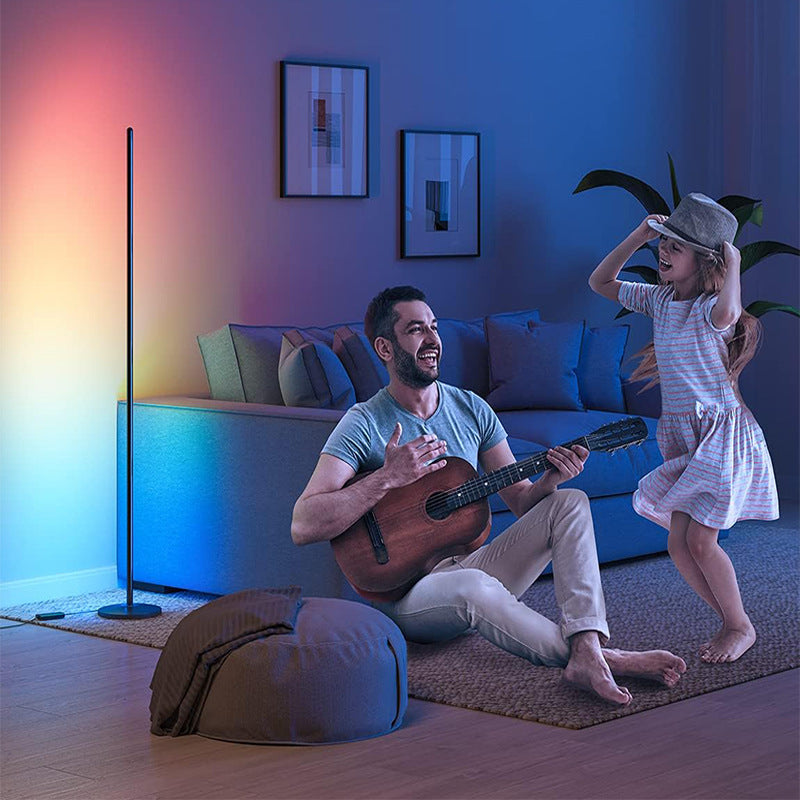 Ligne lumière côté lit Personnalité décorative Strip Corner LED Lampadaire