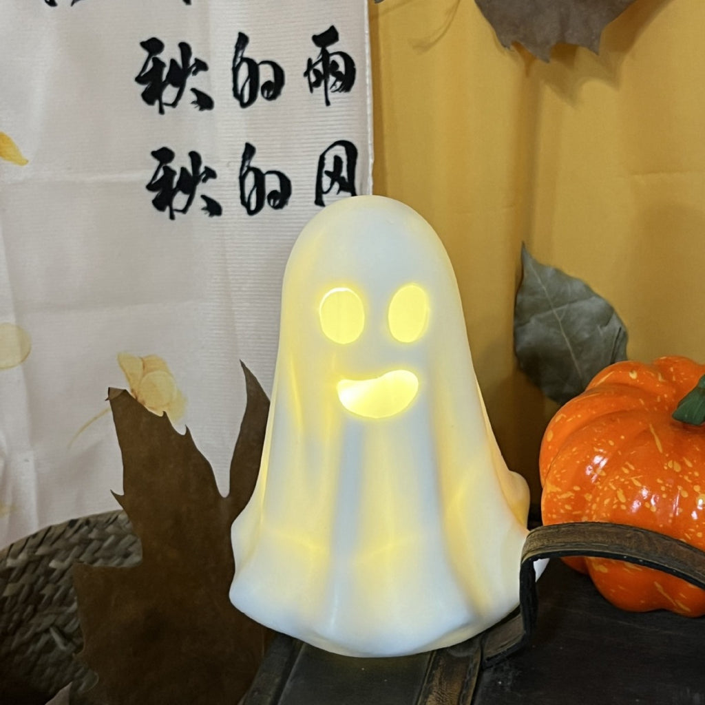 Décoration de lumière de nuit translucide Halloween créatif ornement d'artisanat avec lampe LED
