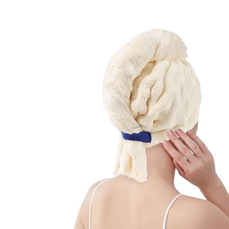 Bubble Velvet Large Queue sèche-cheveux Serviette de douche à séchage rapide