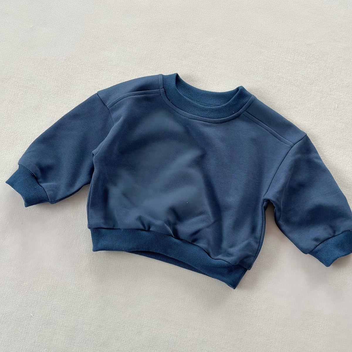 Sweatshirt Terry-Fleece à col rond style pour petits enfants