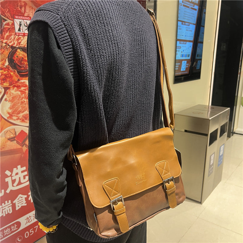 Sac de Messenger de Mode Retro Homme Japonais et Coréen Casual