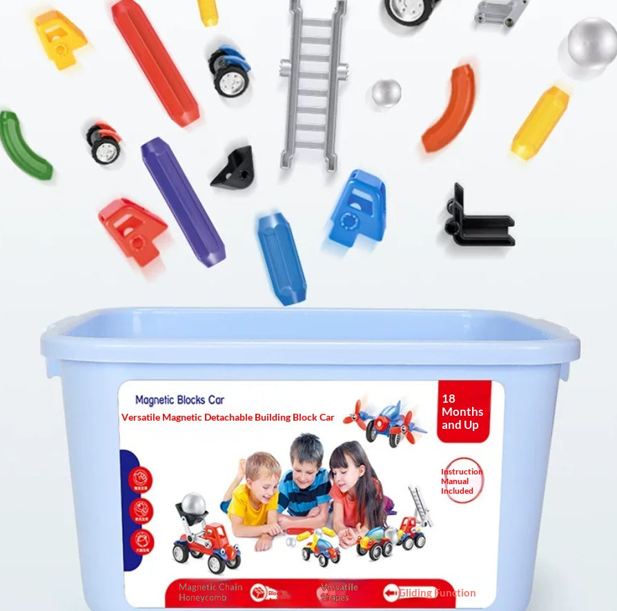 Assembler magnétique bloc voiture Puzzle pour enfants et main-sur-ingénierie voiture