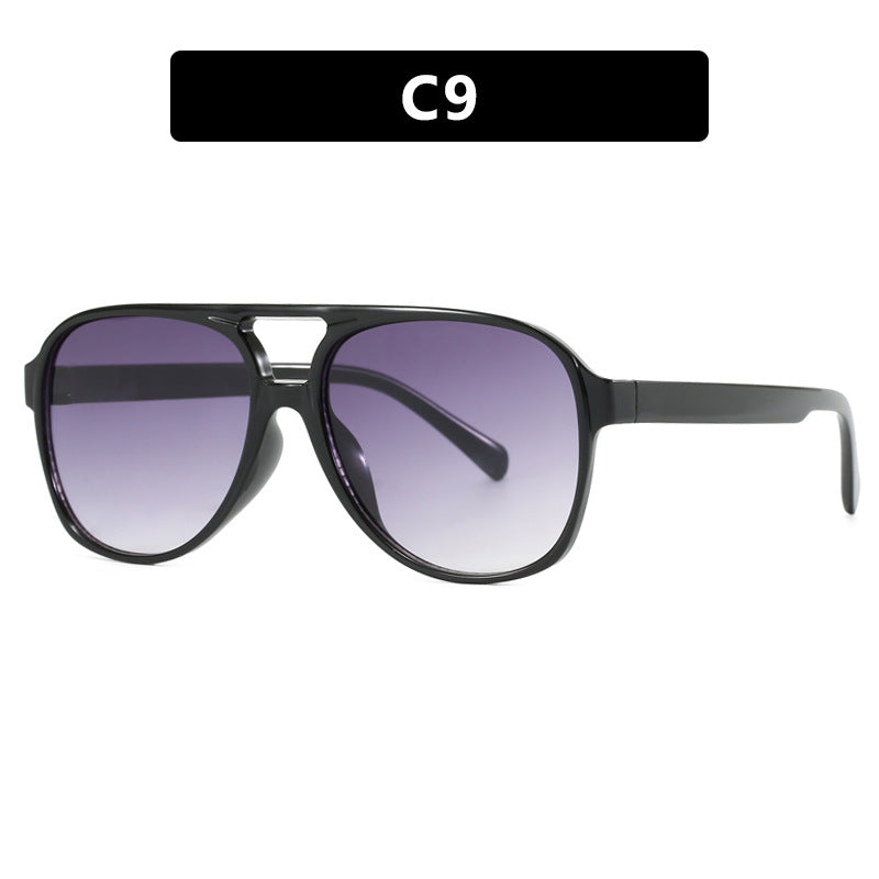 Double pont Lunettes de soleil surdimensionnées femmes élégant et distinctif