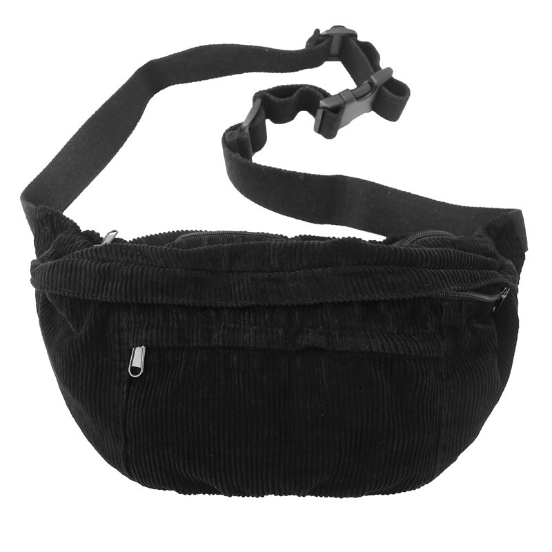 Sac en toile Corduroy Grande capacité Casual Epaule et Crossbody Sac