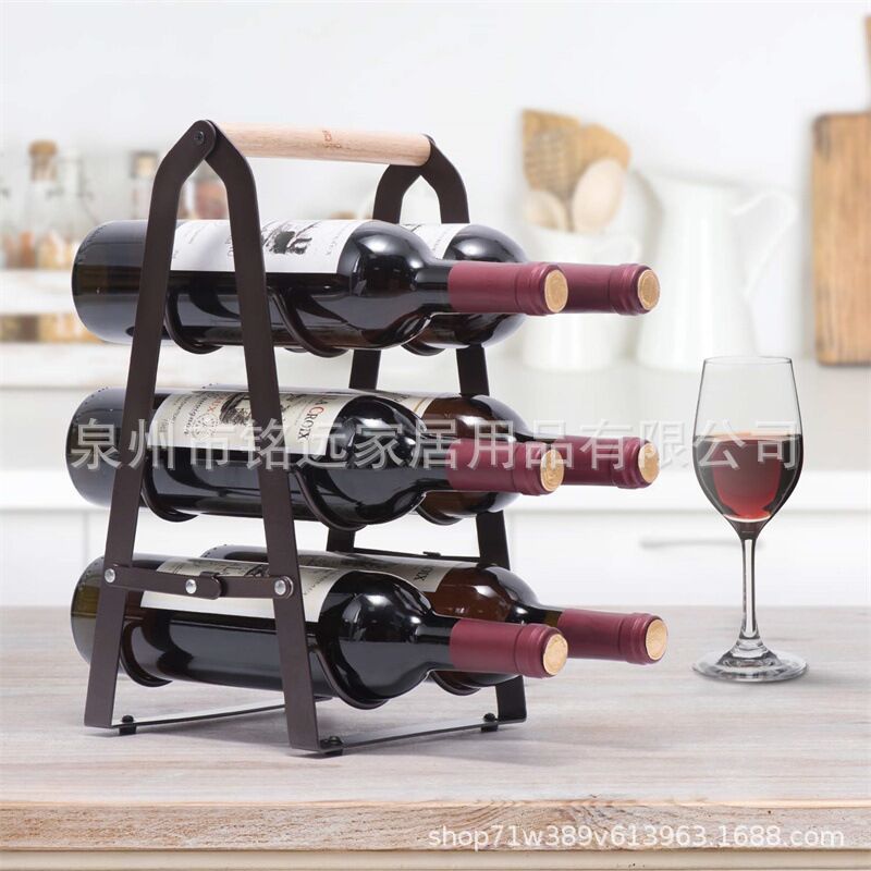 Rack de stockage de vin de bureau métallique
