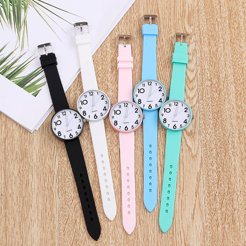 Mode Casual Personnalité Couple Rond Petit Disc Watch