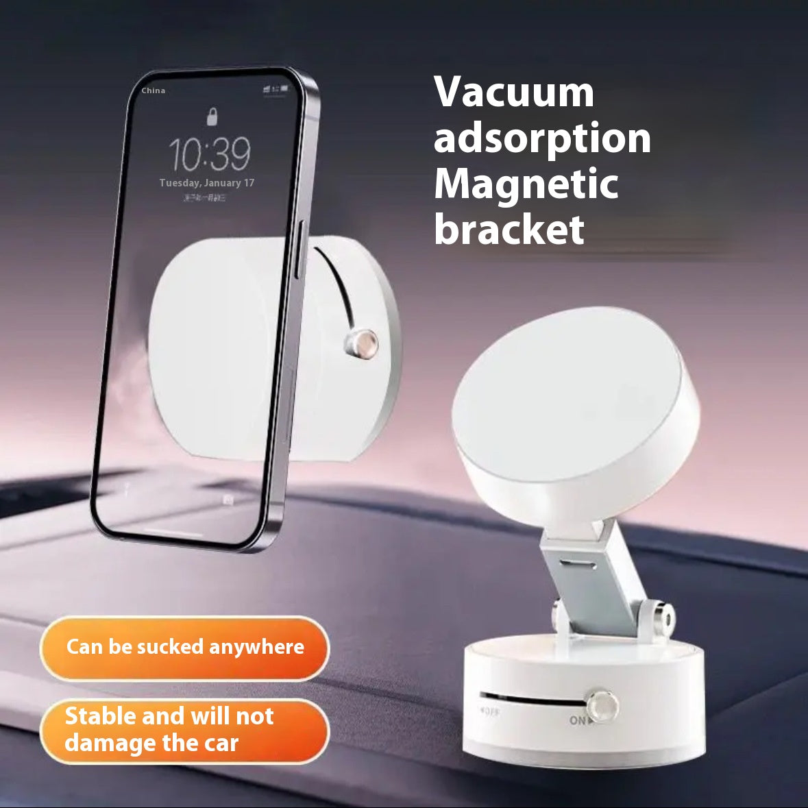 Aspirateur magnétique type d'aspiration Support téléphonique