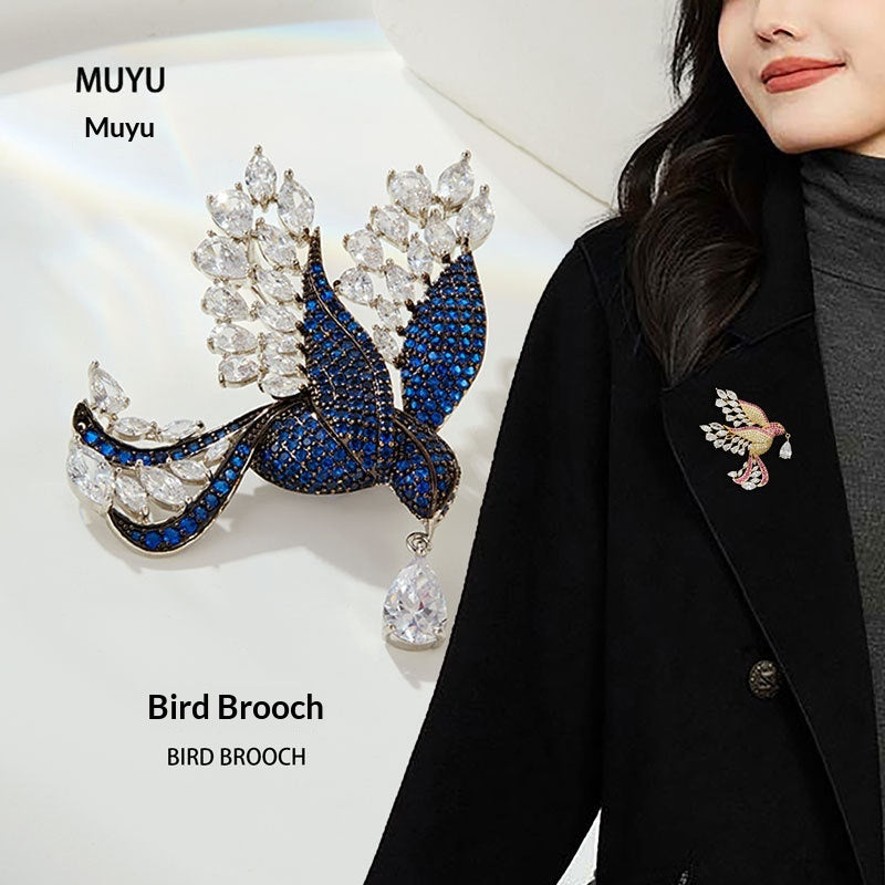 Fashionnable Légèrement Luxurious Micro-Paved Zircon Bird Brooch