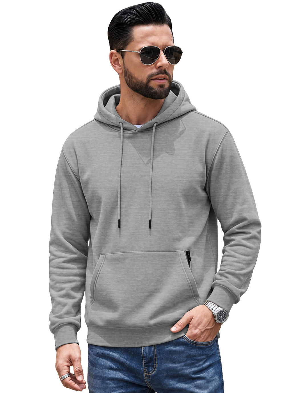 TK Hommes American Solid Color Drawstring Hoodie