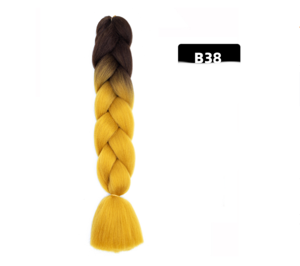 Couleur Big Braid African Chemical Fibre Gradient en soie haute température