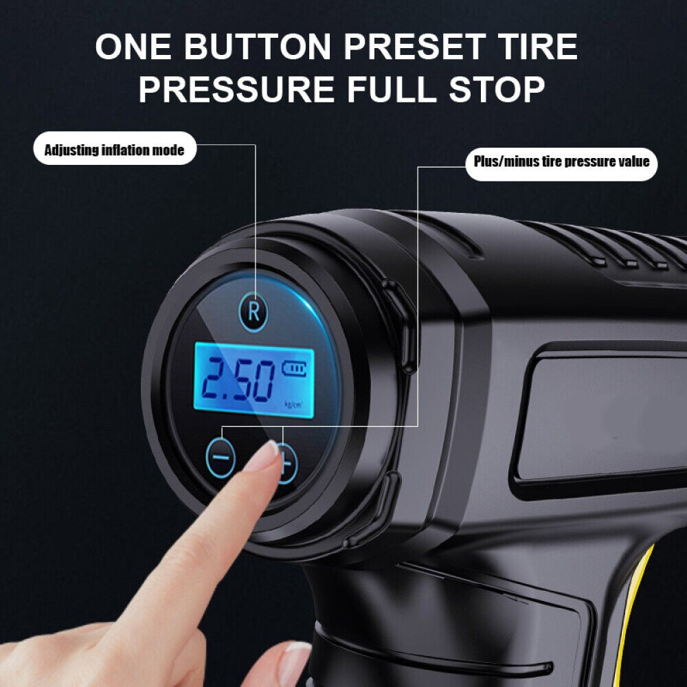 Gonflateur de pneus de voiture rechargeable sans fil, numérique, USB, compresseur d'air de pneus