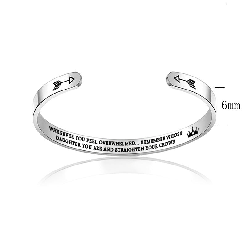 Bracelet en acier de titane ouvert en forme de C le plus vendu