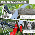 Scies télescopiques de taille et loppers avec longues poignées et longueurs réglables