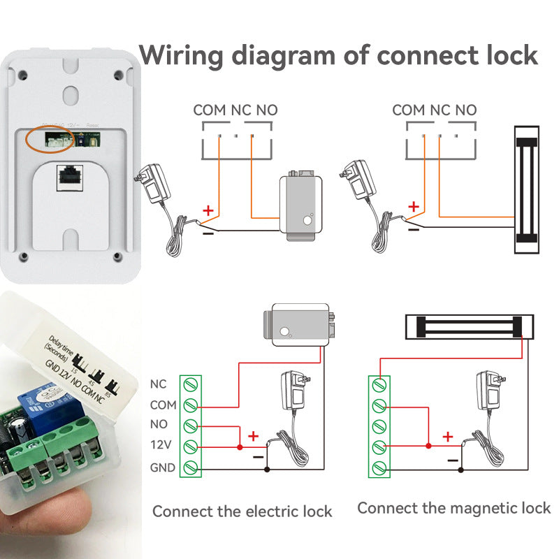 Vidéo Intercom Doorbell 1v2 Surveillance en temps réel Réseau sans fil Intelligent Intercom Sys