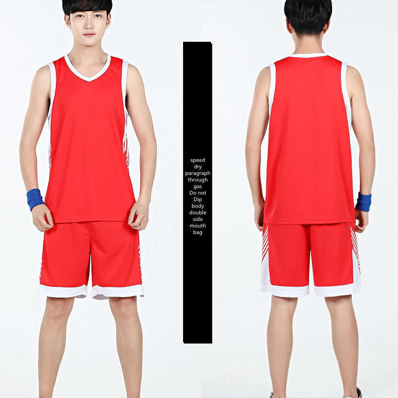 Basketball Sports costumes masculins occasionnels d'été porter sans manches mince vest shorts de course S