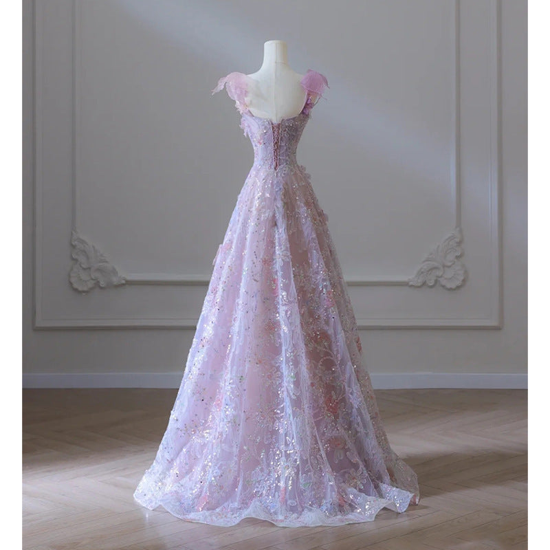 Robe de soirée florale pour femmes