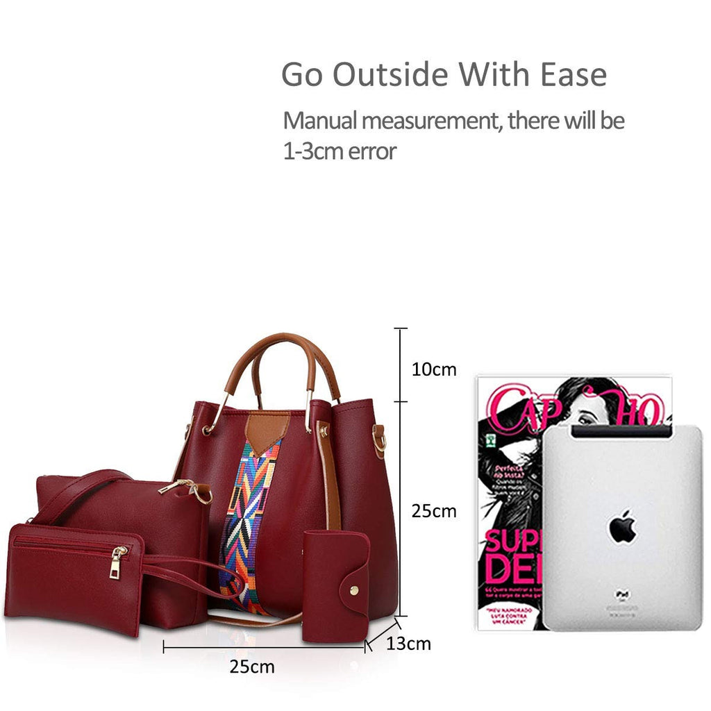 Sacs à main pour femmes Sacs à épaules Sacs à main de 4 pcs Sacs à main pour dames Sacs pour le corps supérieur