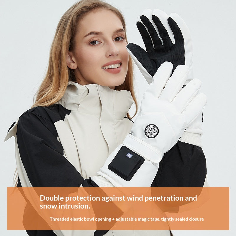 Gants de ski d'extérieur pour chauffage électrique intelligent