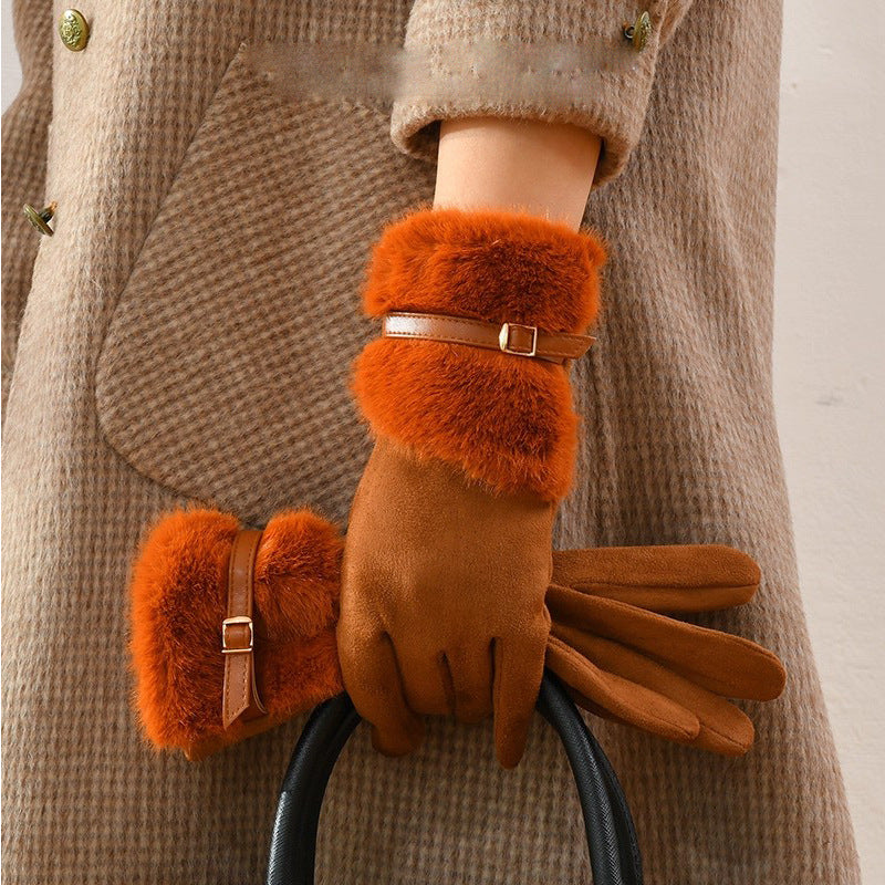 Gants de conduite avec un linge de polaire pour plus chaud et l'isolation