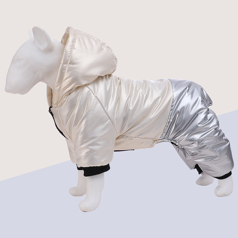 Vêtements pour animaux de compagnie imperméable à l'eau pour chien à quatre pattes en coton rembourré