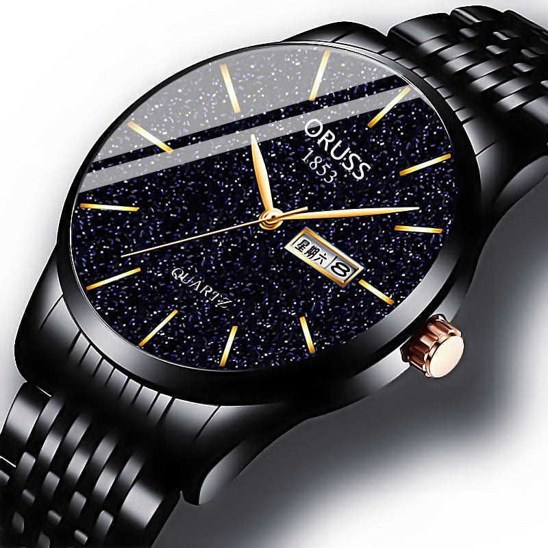 Entièrement automatique Montre mécanique Pointeur de calendrier homme acier fin