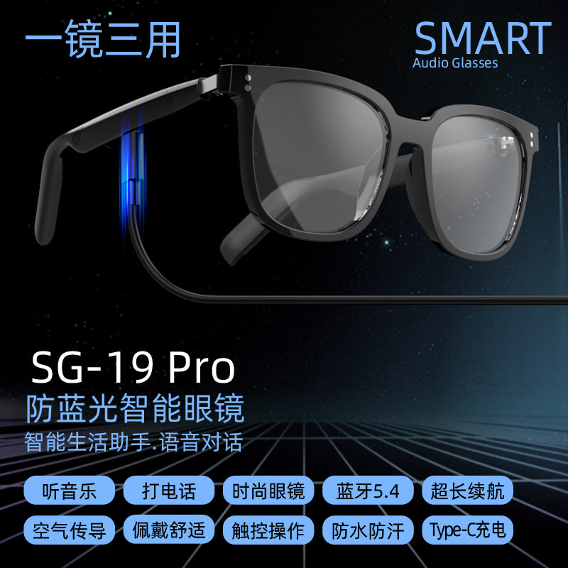 Smart Glass Smart Eyewear Étape dans le monde Verres résistants aux UV haute définition HIFI S