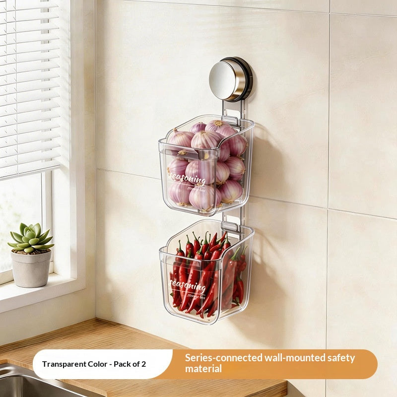 Panier de rangement mural sans punch pour la cuisine