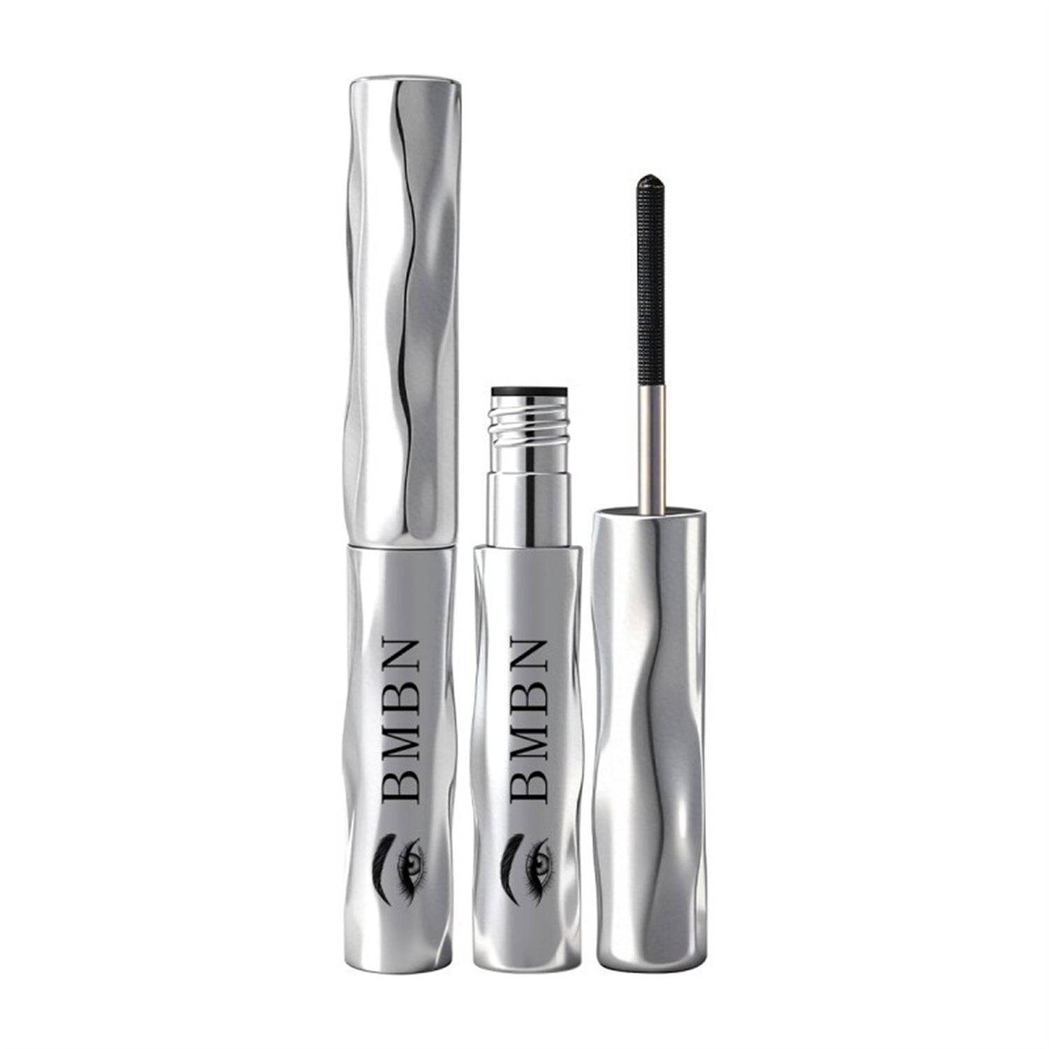 Silver Tube Mascara avec une racine de curling