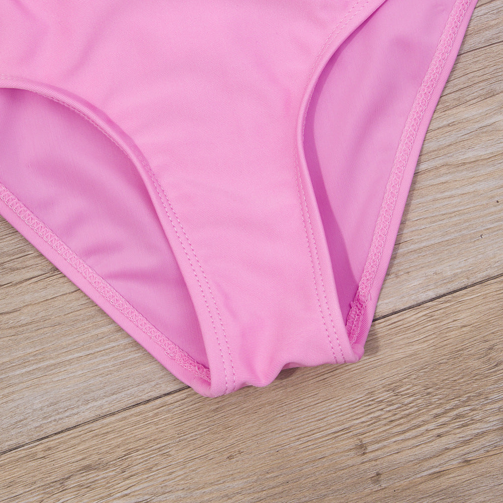 Peach Heart Ajustable Girls Maillot de bain simple