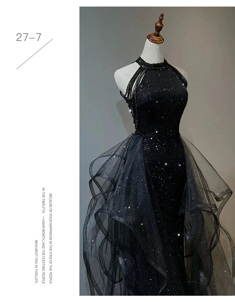 Robe de soirée noire pour femmes