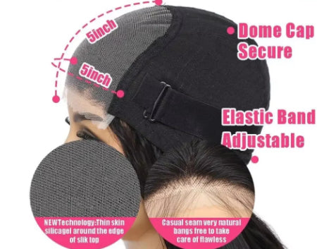 Body Wave Glueless Perruques de cheveux humainsHottes sans gluten