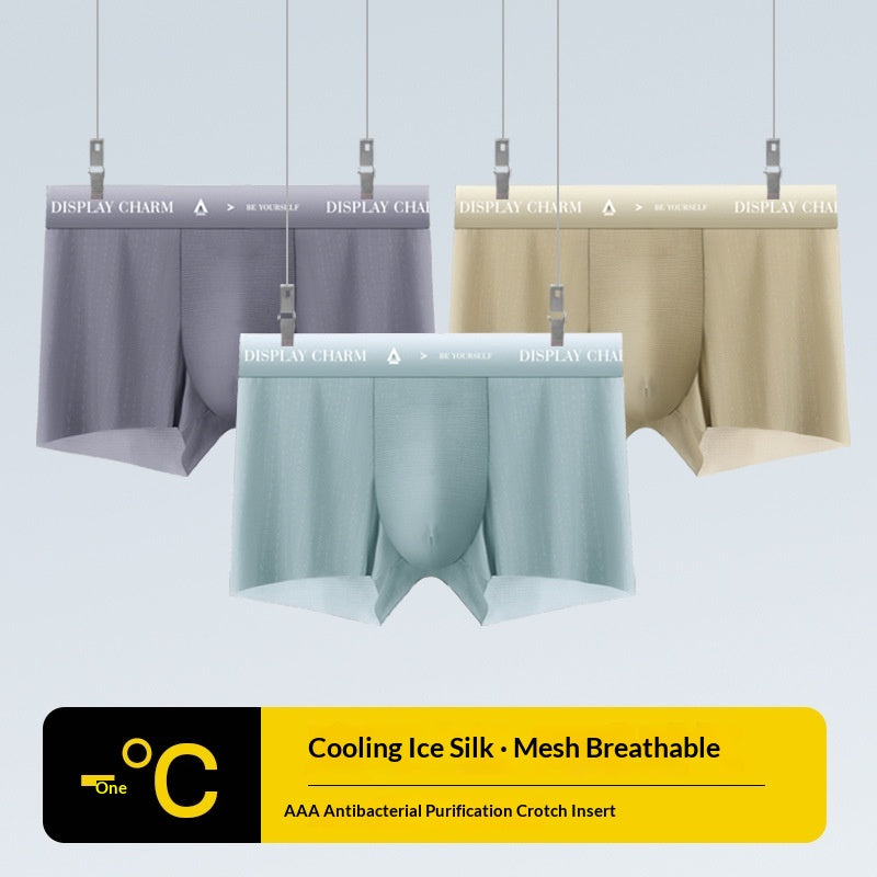Ice-silk Seamless Mens Underwearice-cool Smooth Et Skin-friendly