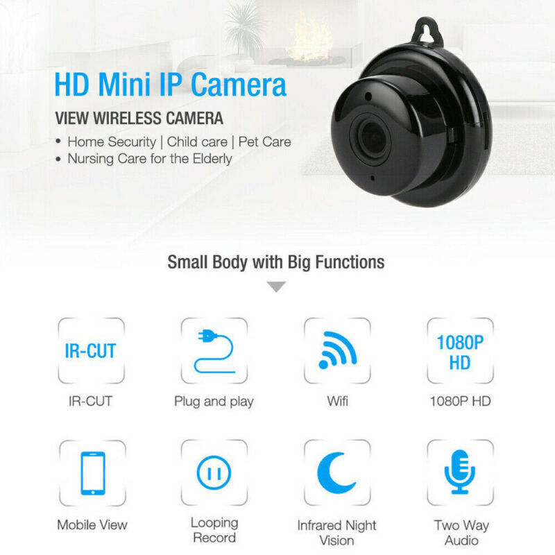 Caméra CCTV WiFi 1080 P Wireless IR Indoor Outdoor Security Night Vision Accueil CAM