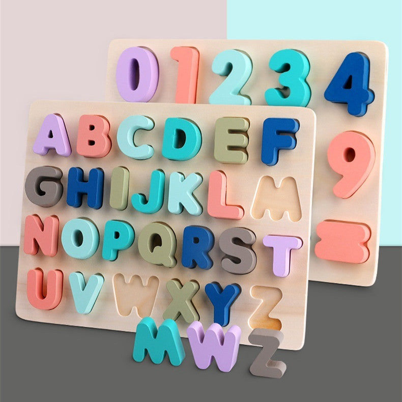 Puzzle pédagogique pour enfants Macaron Shape Recognition Board Grab Jouets en bois