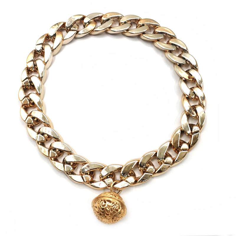 Gold pet collar