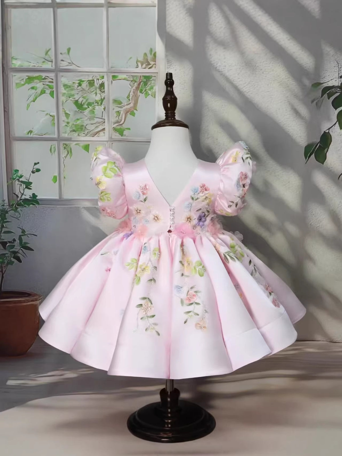 Robe princesse à manches de puff pour enfants