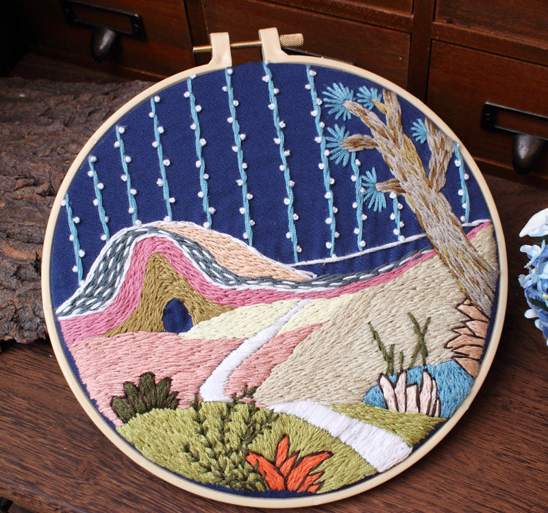 Broderie artisanale Package de matériaux Paysage architectural spécial Courtyard Chunsheng K