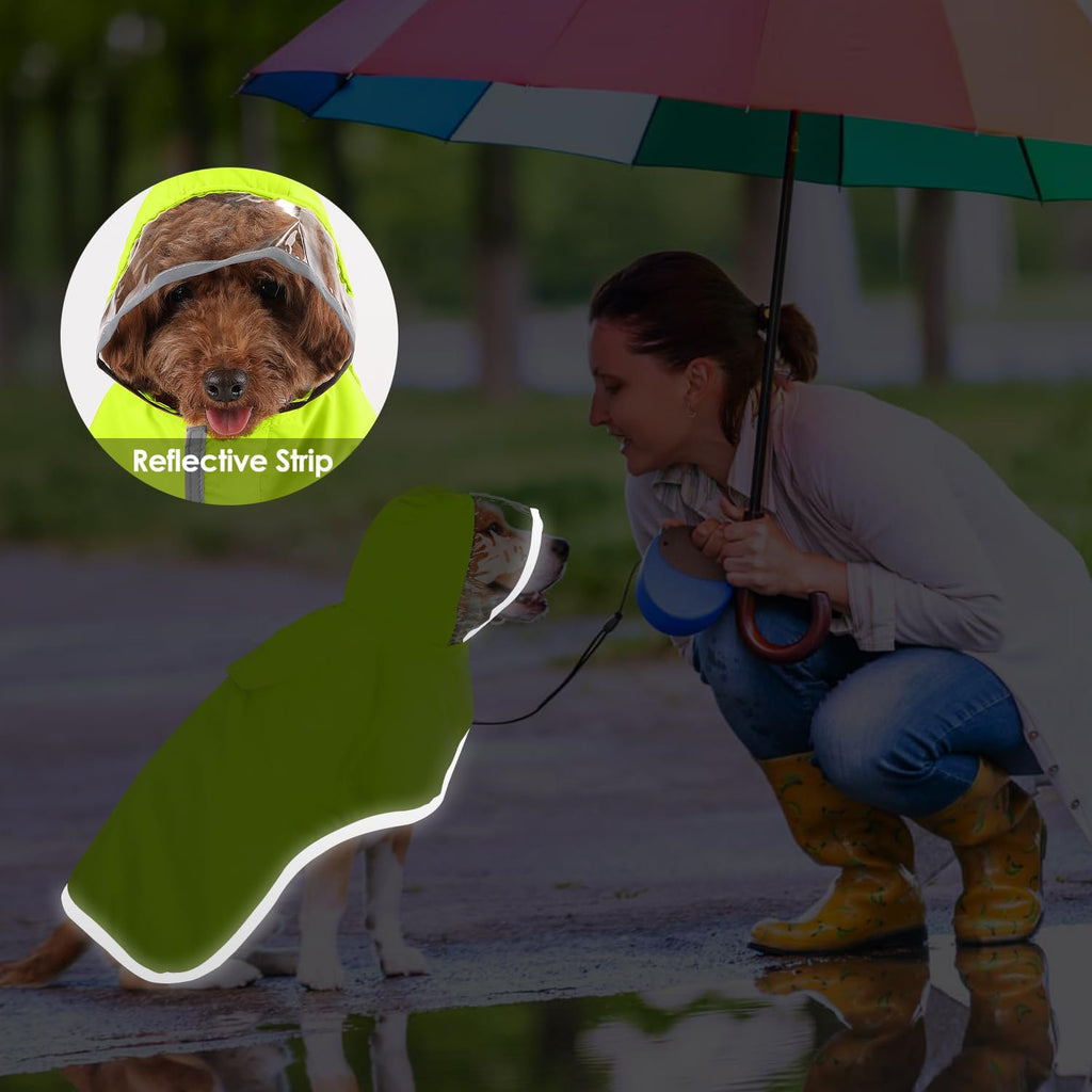 Veste de pluie pour chien imperméable souple respirant pour petit chien à capuchon manteau de pluie pour chien