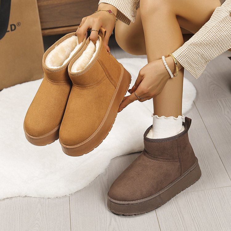 Bottes de neige chaudes et épaisses en peluche