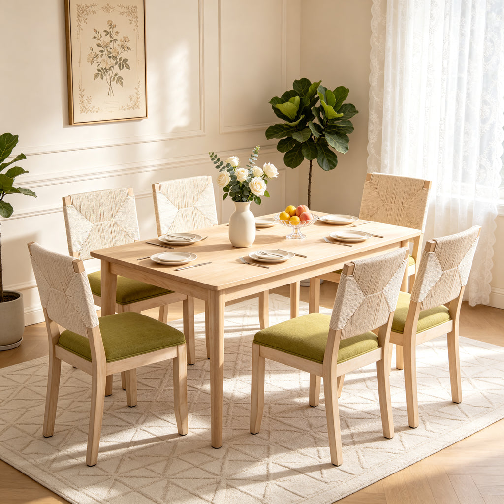 Chaises à manger à la campagne française Ensemble de 2