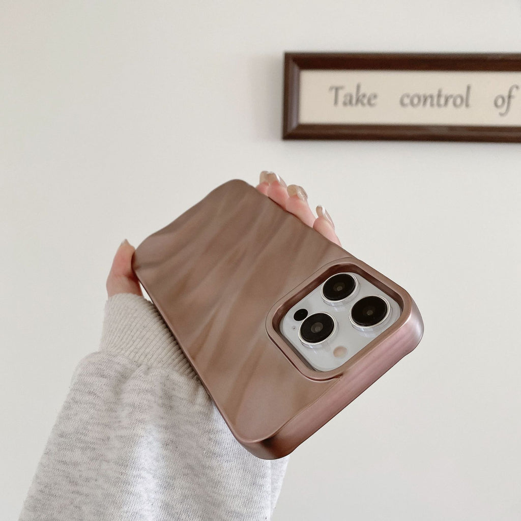 Mode Cas de téléphone à motif plissé en trois dimensions