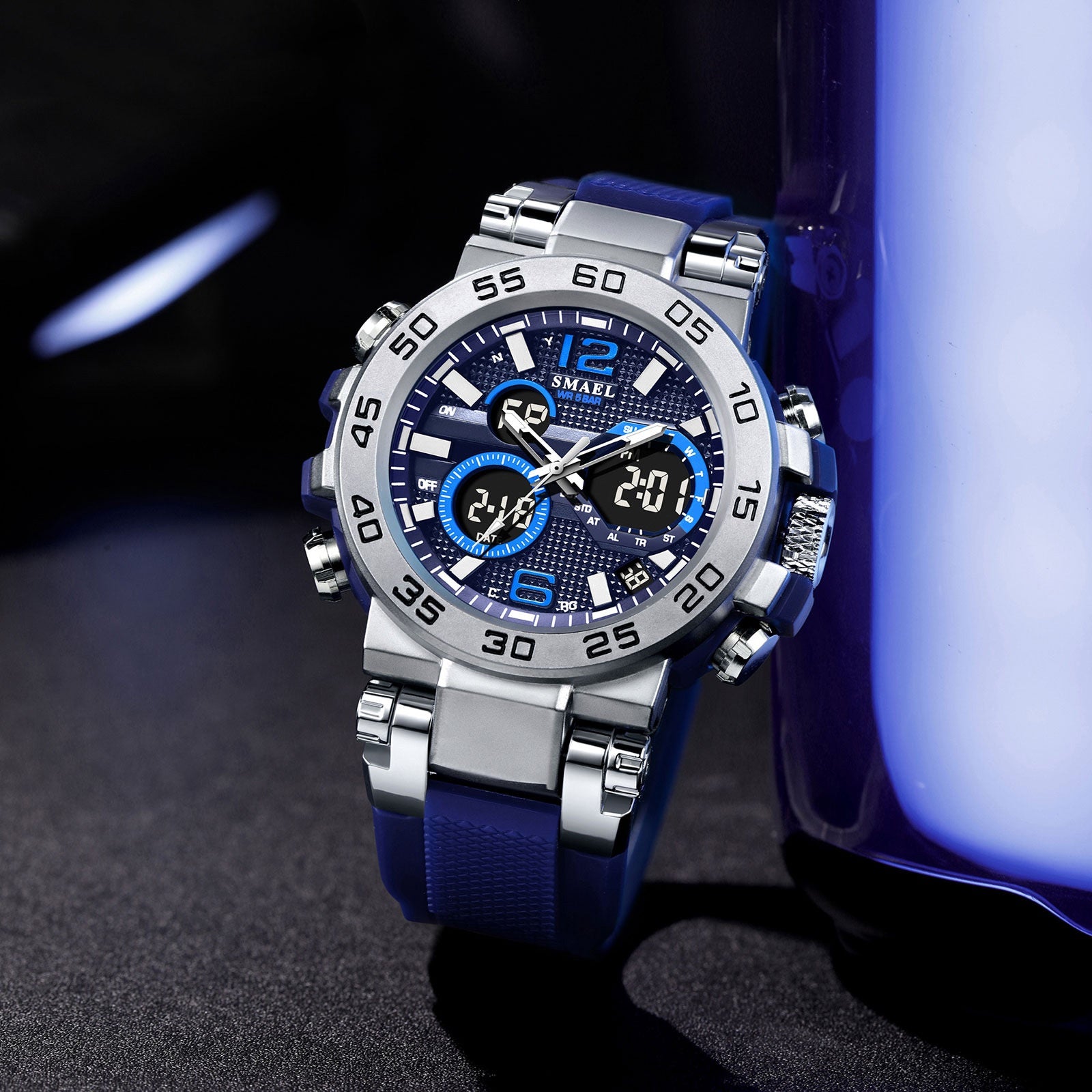 SMAEL Montre électronique Quartz pour hommes exquise et élégante