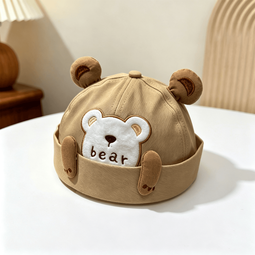 Été Garçons et filles en peluche de dessin animé Ours Oreilles tridimensionnelles Ours Soft Top Versatile S